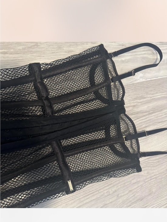 Meshki Dresses & Skirts - Meshki Black Mesh Corset Dress